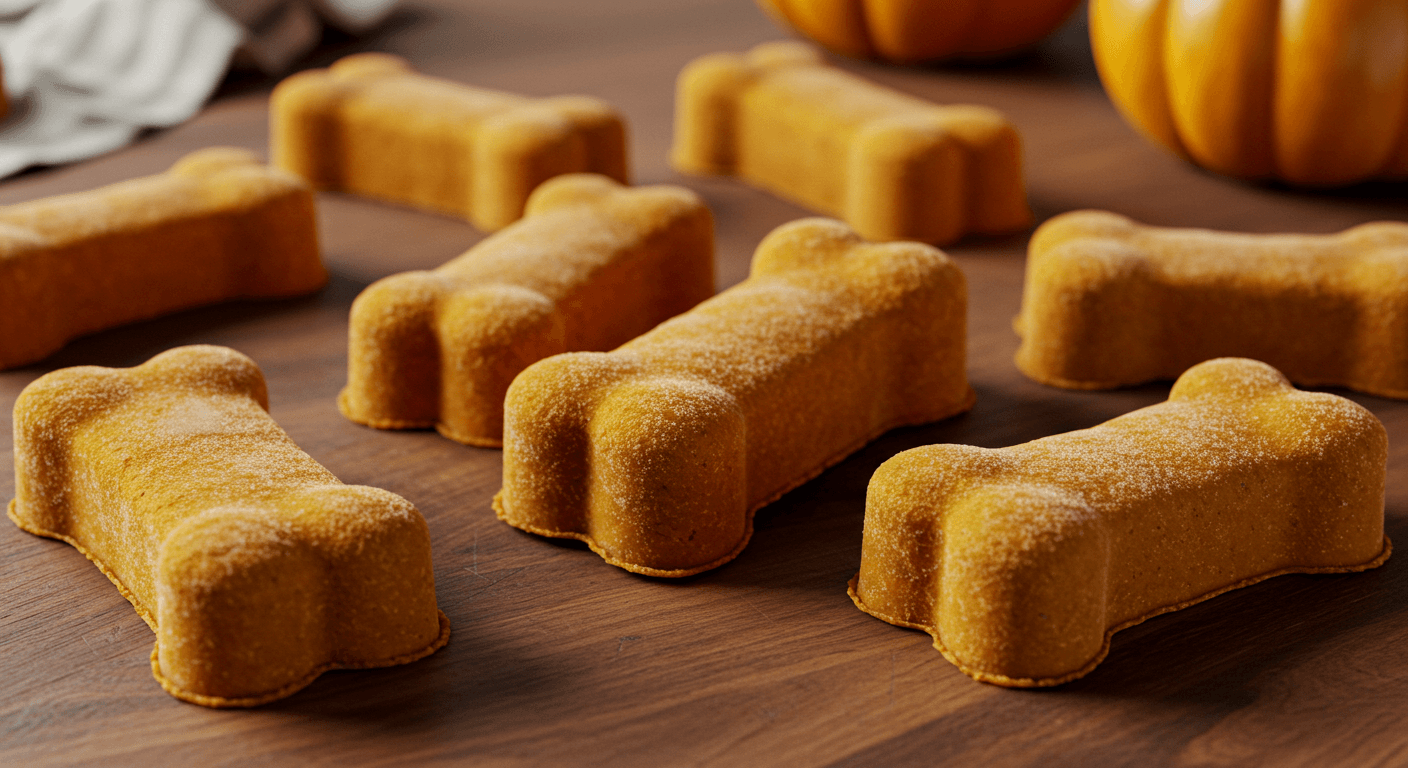 a bunch of dog treats in the shape of bones